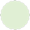 Green Tea Scallop Circle Card 3 1/2 Inch - 25/Pk