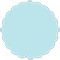 South Beach Scallop Circle Card 3 1/2 Inch - 25/Pk
