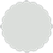 Fog Scallop Circle Card 3 1/2 Inch - 25/Pk