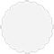 Soho Grey Scallop Circle Card 3 1/2 Inch - 25/Pk