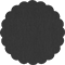 Eames Graphite (Textured) Scallop Circle Card 3 1/2 Inch - 25/Pk