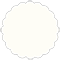 White Gold Scallop Circle Card 3 1/2 Inch - 25/Pk