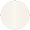 Pearlized Latte Scallop Circle Card 3 1/2 Inch - 25/Pk