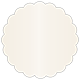 Pearlized Latte Scallop Circle Card 3 1/2 Inch