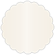 Pearlized Latte Scallop Circle Card 3 1/2 Inch - 25/Pk