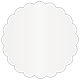 Pearlized White Scallop Circle Card 3 1/2 Inch
