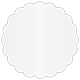 Pearlized White Scallop Circle Card 3 1/2 Inch - 25/Pk