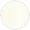 Opal Scallop Circle Card 3 1/2 Inch - 25/Pk