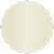 Champagne Scallop Circle Card 3 1/2 Inch - 25/Pk