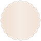 Nude Scallop Circle Card 3 1/2 Inch - 25/Pk