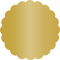 Rich Gold Scallop Circle Card 3 1/2 Inch - 25/Pk