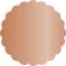 Copper Scallop Circle Card 3 1/2 Inch - 25/Pk