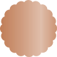 Copper Scallop Circle Card 3 1/2 Inch