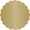 Antique Gold Scallop Circle Card 3 1/2 Inch - 25/Pk