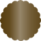 Bronze Scallop Circle Card 3 1/2 Inch - 25/Pk