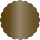 Bronze Scallop Circle Card 3 1/2 Inch