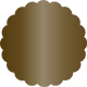 Bronze Scallop Circle Card 3 1/2 Inch - 25/Pk