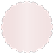 Blush Scallop Circle Card 3 1/2 Inch - 25/Pk