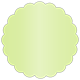 Sour Apple Scallop Circle Card 3 1/2 Inch - 25/Pk