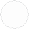 Crystal Scallop Circle Card 3 1/2 Inch - 25/Pk