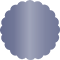 Blue Print Scallop Circle Card 3 1/2 Inch - 25/Pk