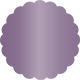 Metallic Purple Scallop Circle Card 3 1/2 Inch - 25/Pk