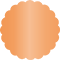 Mandarin Scallop Circle Card 3 1/2 Inch - 25/Pk