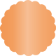 Mandarin Scallop Circle Card 3 1/2 Inch