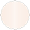 Coral metallic Scallop Circle Card 3 1/2 Inch - 25/Pk