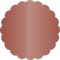 Red Satin Scallop Circle Card 3 1/2 Inch - 25/Pk