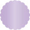 Violet Scallop Circle Card 3 1/2 Inch - 25/Pk