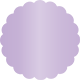 Violet Scallop Circle Card 3 1/2 Inch