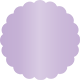 Violet Scallop Circle Card 3 1/2 Inch - 25/Pk