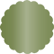Botanic Scallop Circle Card 3 1/2 Inch - 25/Pk