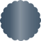 Iris Blue Scallop Circle Card 3 1/2 Inch - 25/Pk