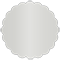 Argento Scallop Circle Card 3 1/2 Inch - 25/Pk