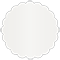 Lustre Scallop Circle Card 3 1/2 Inch - 25/Pk