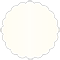 Natural White Pearl Scallop Circle Card 3 1/2 Inch - 25/Pk