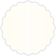 Natural White Pearl Scallop Circle Card 3 1/2 Inch