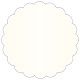 Natural White Pearl Scallop Circle Card 3 1/2 Inch - 25/Pk