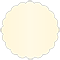 Gold Pearl Scallop Circle Card 3 1/2 Inch - 25/Pk