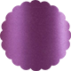 Purple Silk Scallop Circle Card 3 1/2 Inch