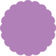 Grape Jelly Scallop Circle Card 3 1/2 Inch