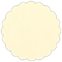 Eames Natural White (Textured) Scallop Circle Card 4 1/2 Inch - 25/Pk