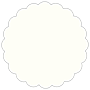 Textured Bianco Scallop Circle Card 4 1/2 Inch