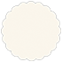 Textured Cream Scallop Circle Card 4 1/2 Inch - 25/Pk