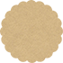 Grocer Kraft Scallop Circle Card 4 1/2 Inch - 25/Pk