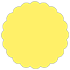 Factory Yellow Scallop Circle Card 4 1/2 Inch - 25/Pk