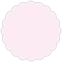 Pink Feather Scallop Circle Card 4 1/2 Inch - 25/Pk