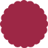 Pomegranate Scallop Circle Card 4 1/2 Inch - 25/Pk